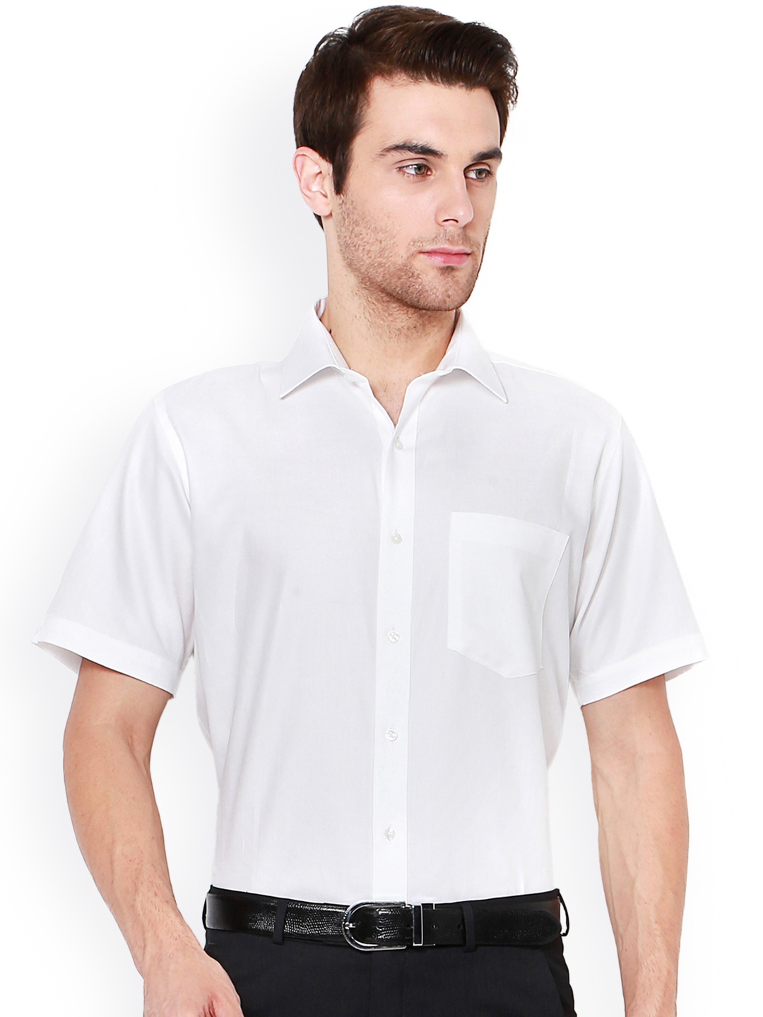 

Van Heusen Men White Regular Fit Solid Formal Shirt