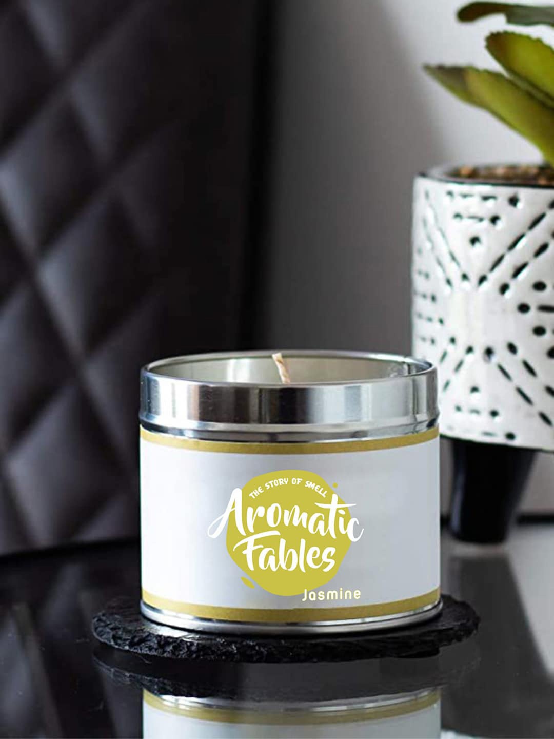 

Aromatic Fables White Jasmine Scented Tin Jar Candle