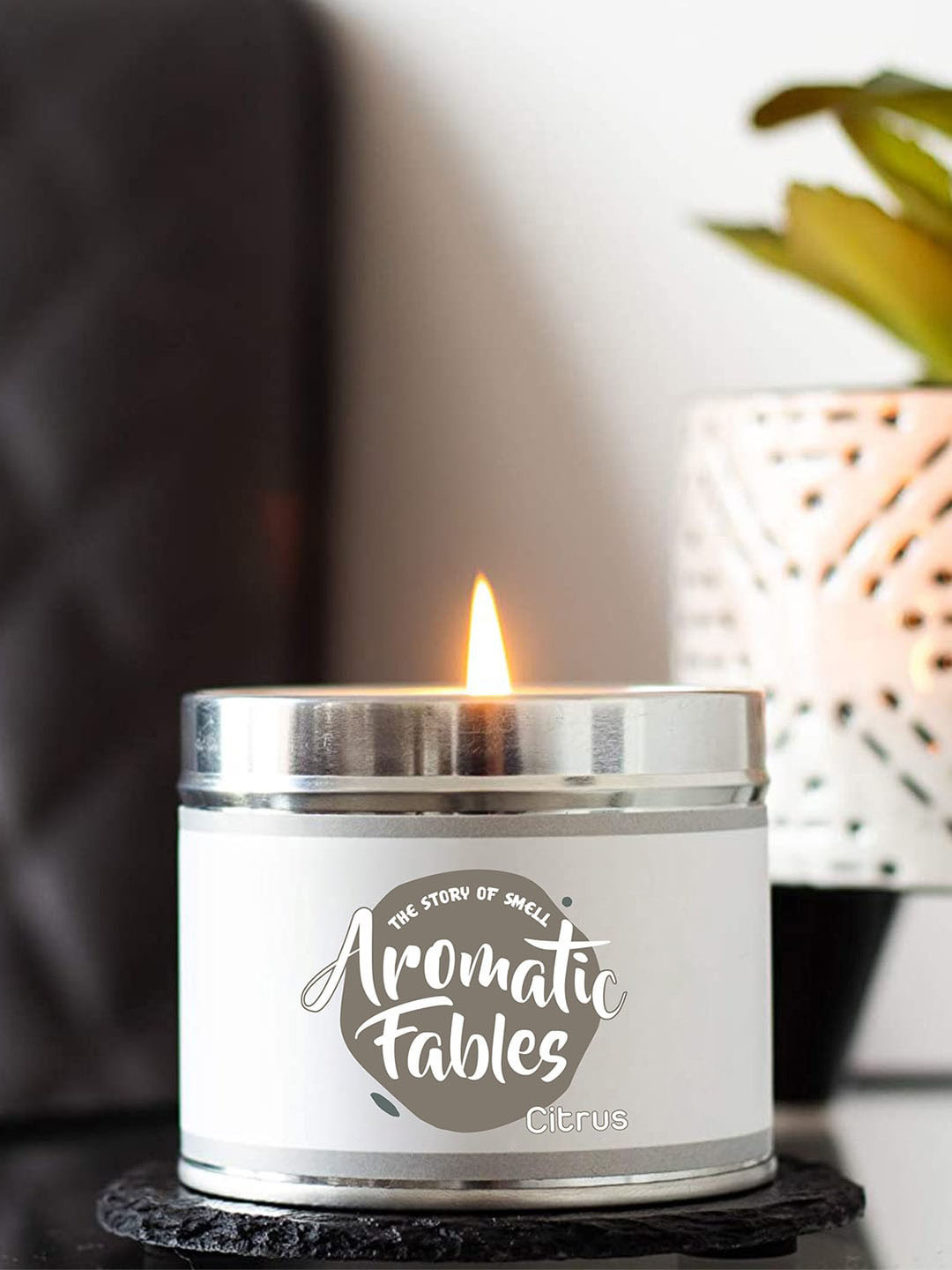 

Aromatic Fables White Citrus Scented Tin Jar Candle