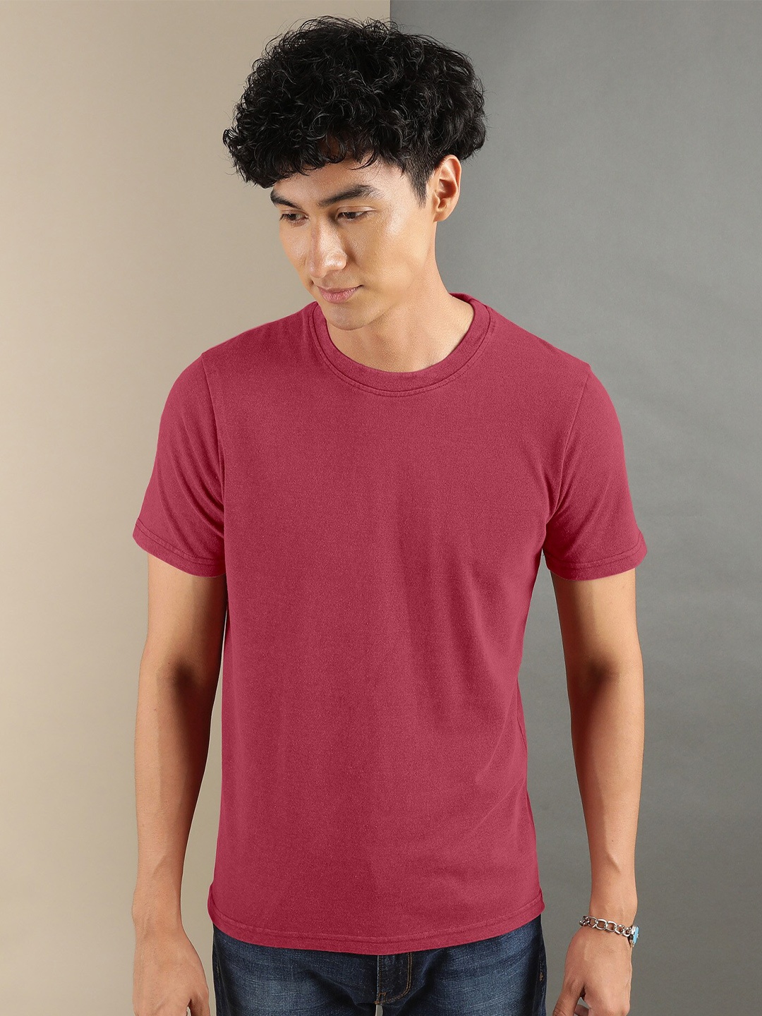 

FTX Round Neck Regular Fit T-shirt, Maroon