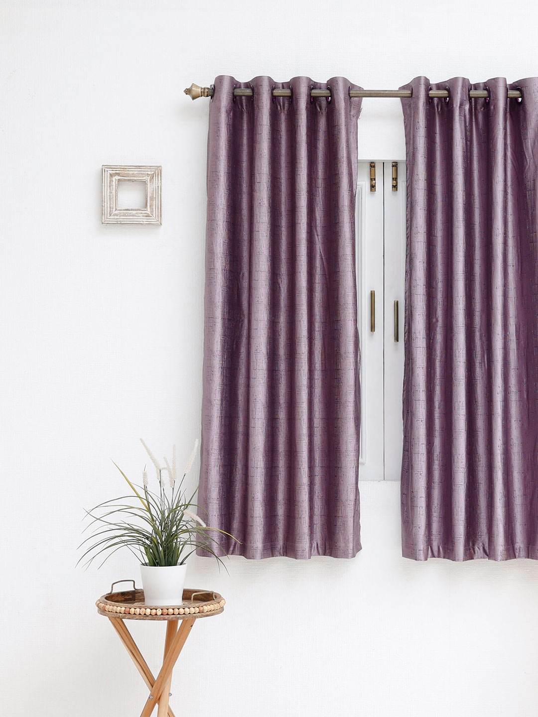 

Ariana Purple Self Design Room Darkening Window Curtain