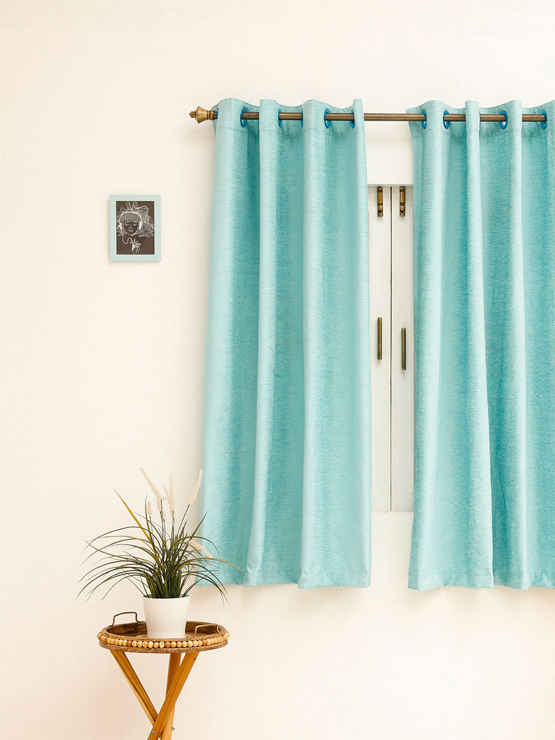 

Ariana Turquoise Blue Room Darkening Window Curtain