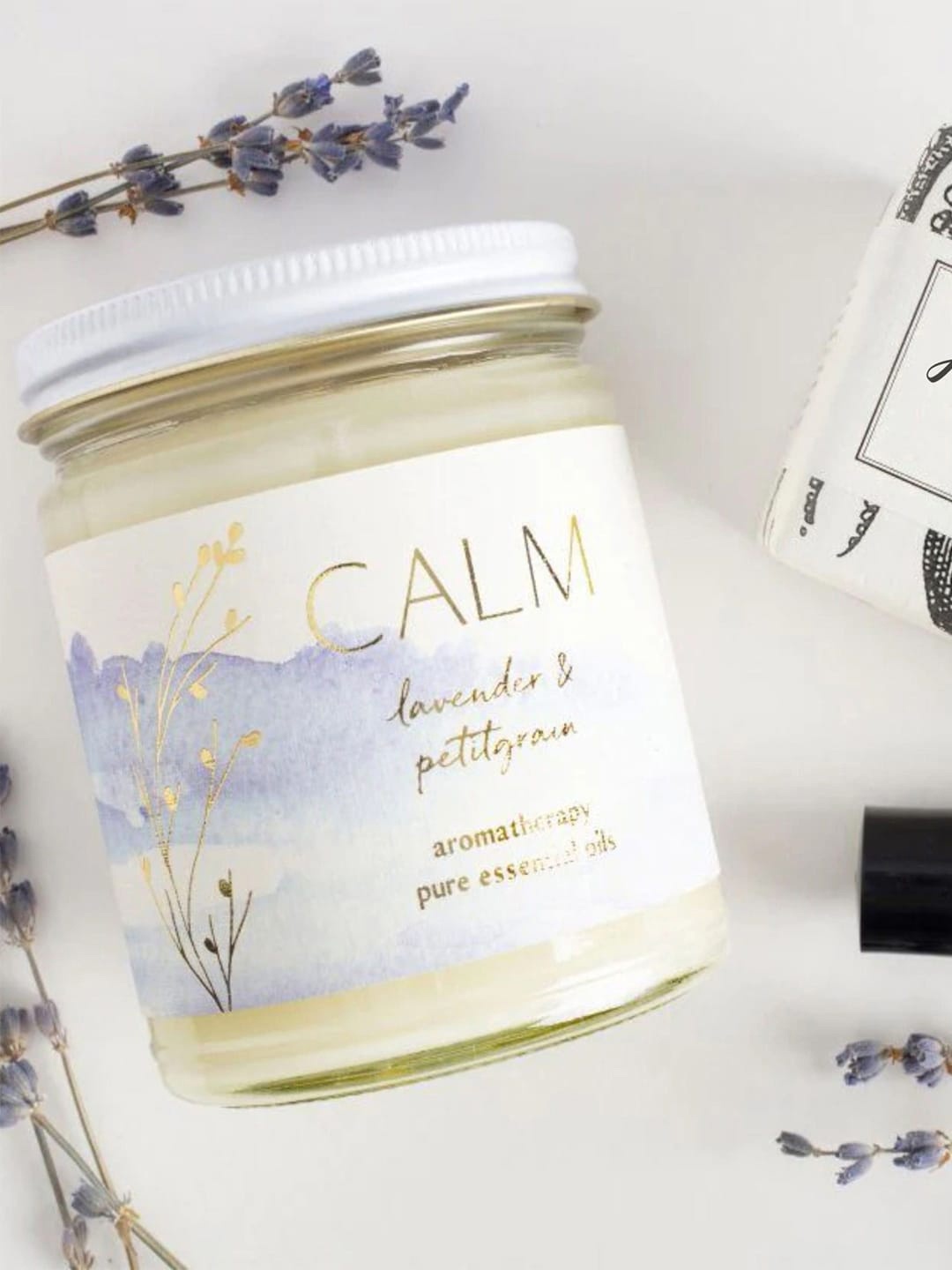 

Aromatic Fables White Calm Tranquility Lavender Scented Jar Candle