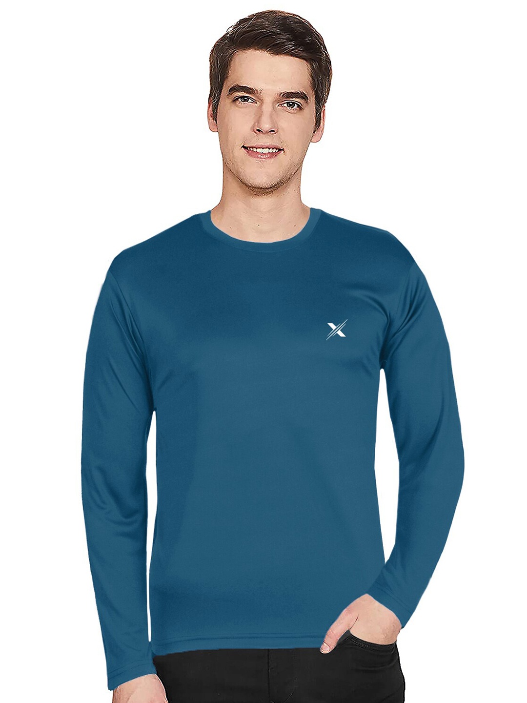 

FTX Round Neck Long Sleeved T-Shirt, Blue