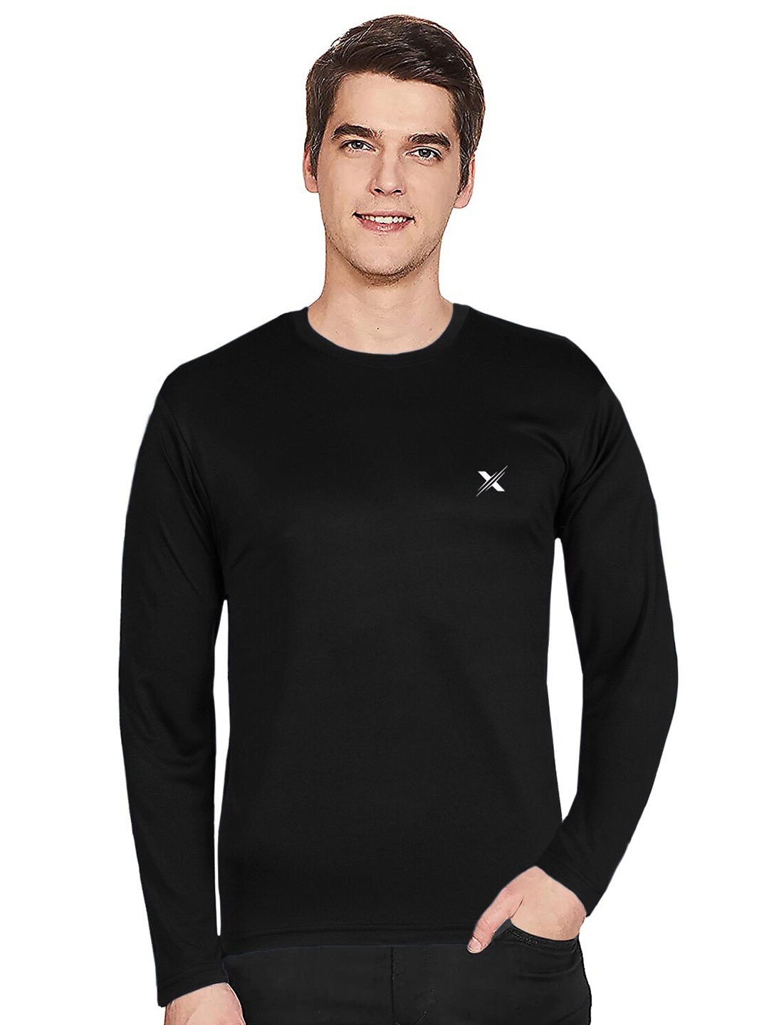 

FTX Round Neck Long Sleeved T-Shirt, Black