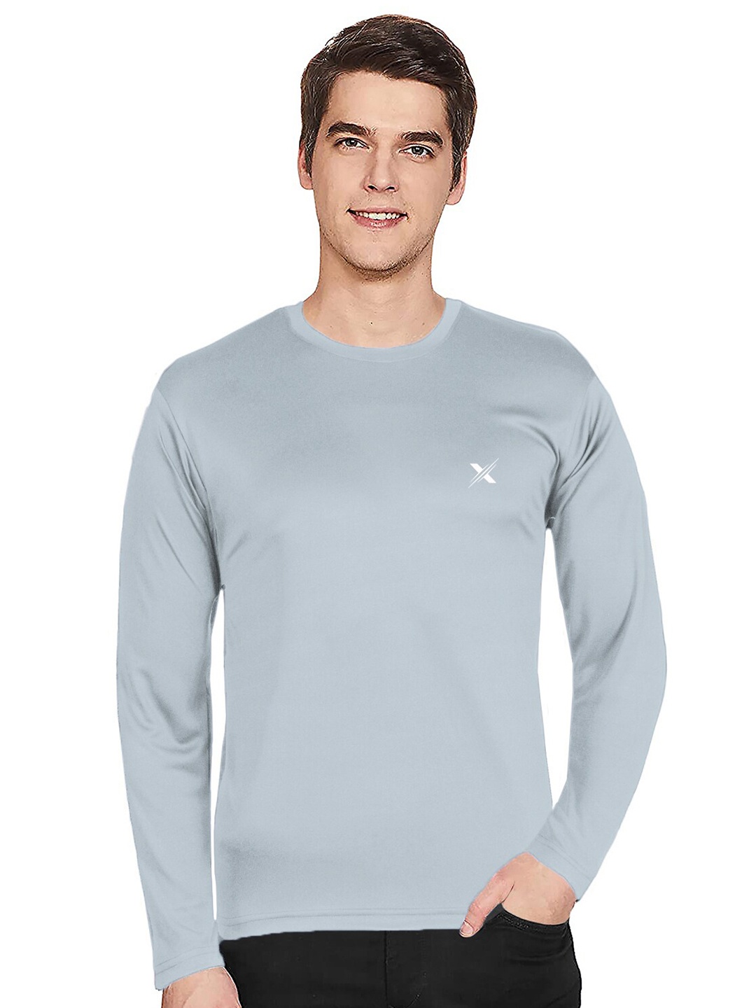 

FTX Round Neck Knitted T-shirt, Grey