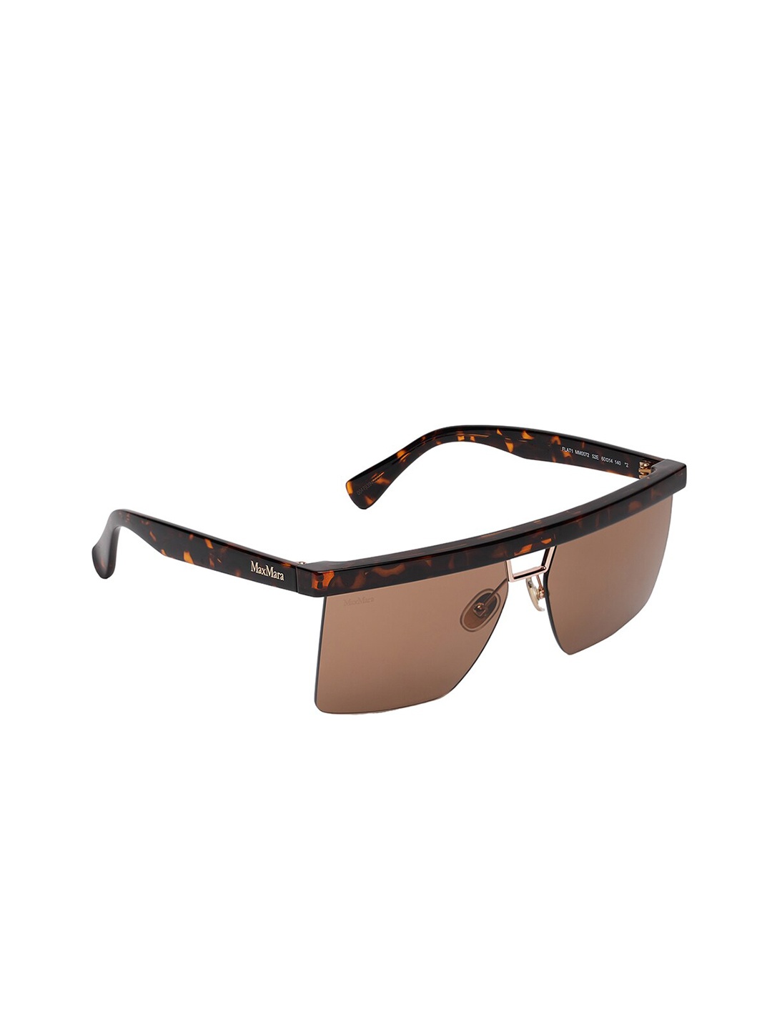 

Max Mara Women Square Sunglasses With UV Protected Lens MM0072 52E, Brown