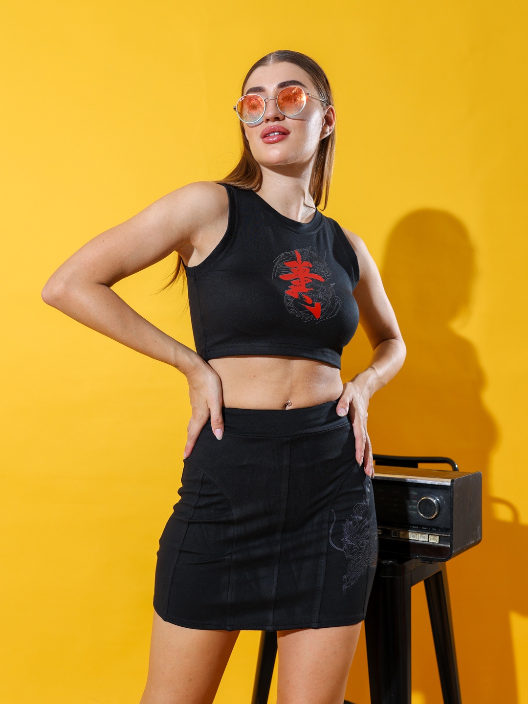 

Stylecast X Hersheinbox Printed Co-Ords, Black