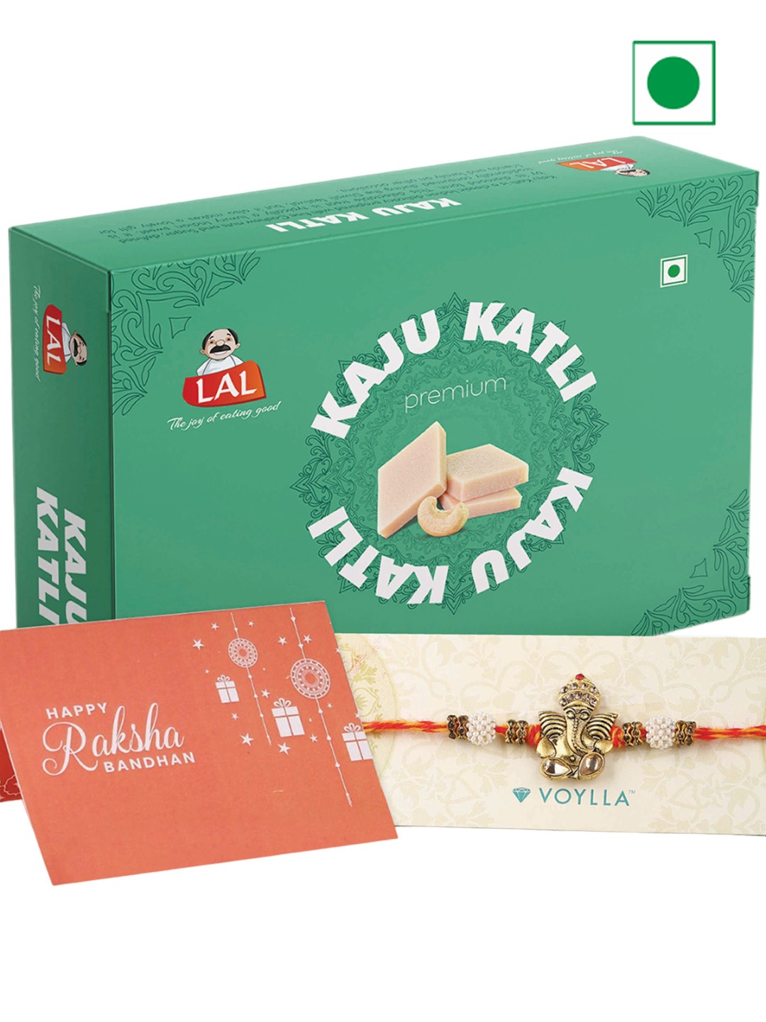 

LAL Kaju Katli With Rakhi-400 gms, Red