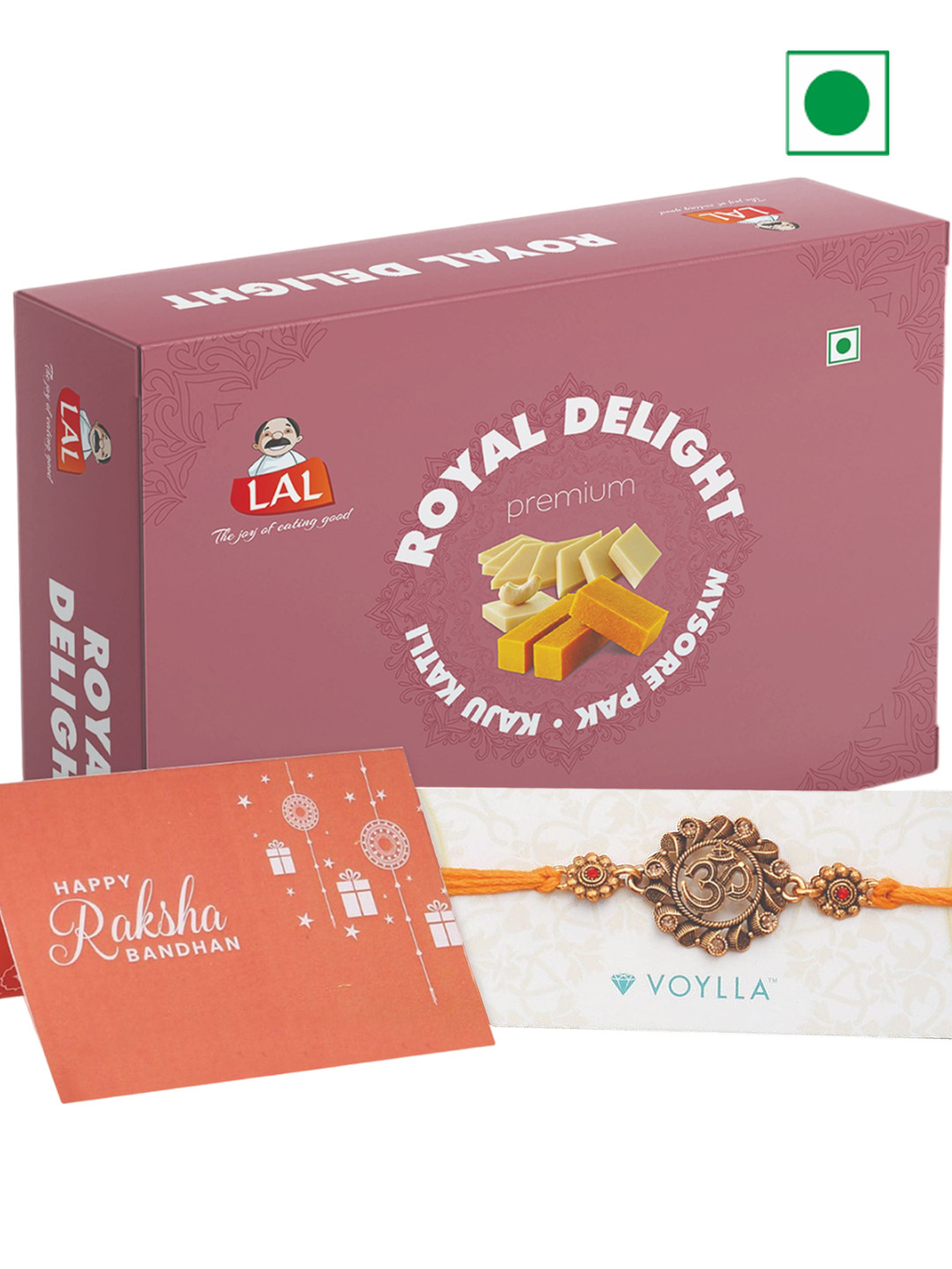 

LAL Royal Delight With Rakhi-400 gms, Red