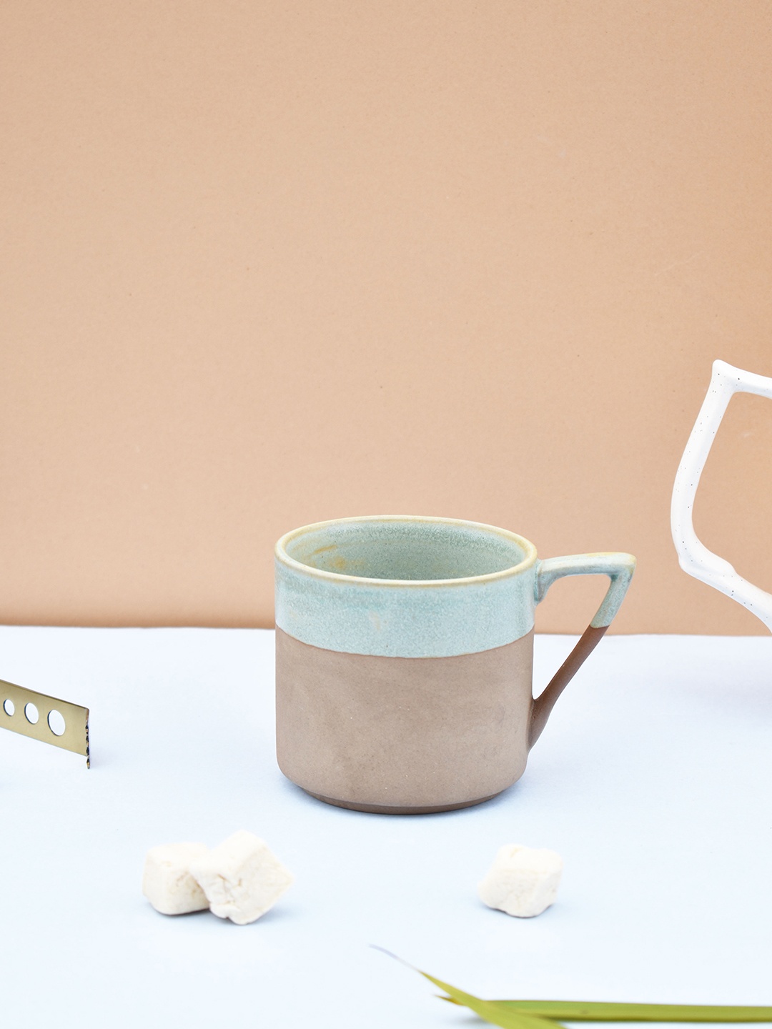 

Folkstorys Brown Colourblocked Ceramic Glossy Mugs 300ml