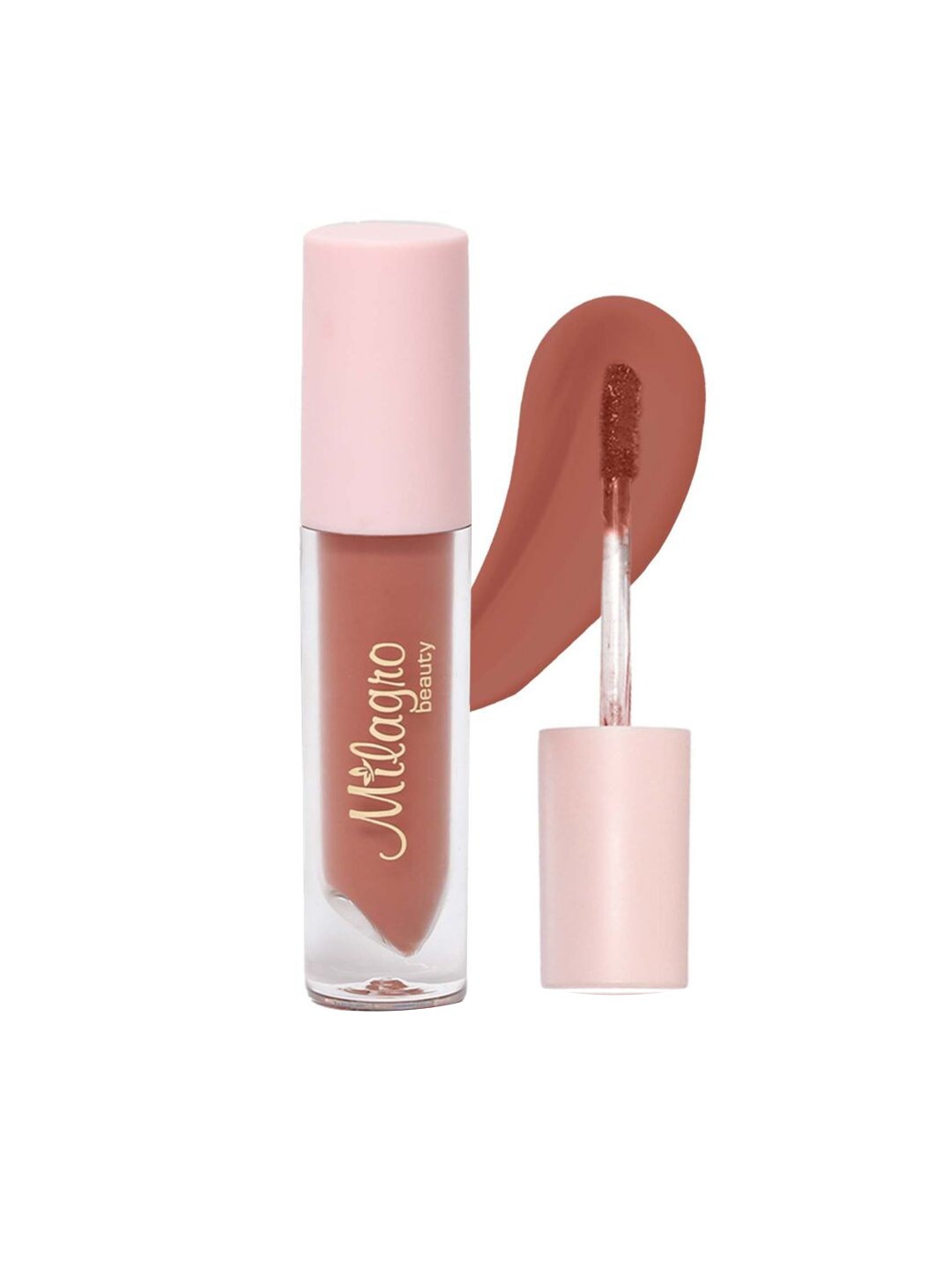 

Milagro beauty Kissable Smooth Waterproof Liquid Matte Lipstick With Rose Water - Sky, Nude