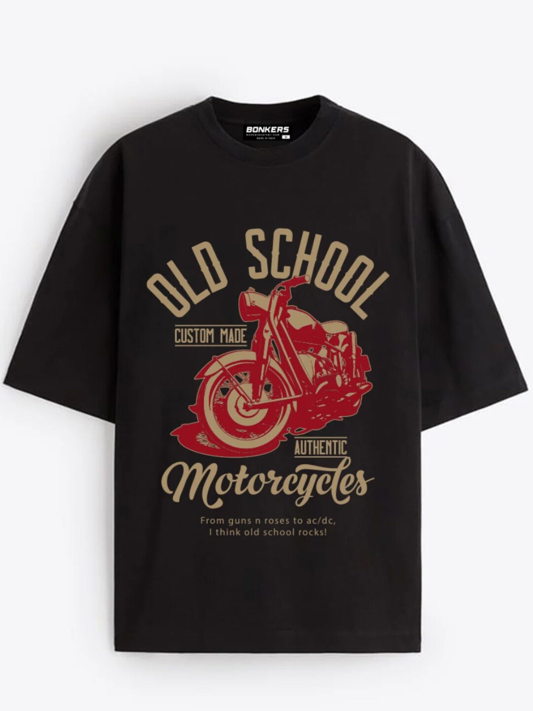 

Bonkers Corner Typographic Printed Drop-Shoulder Sleeves Oversized Cotton T-shirt, Black