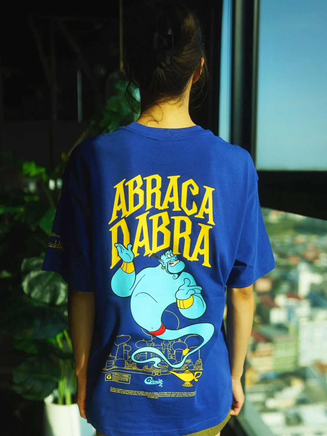 

Bonkers Corner Typography Printed Cotton Oversized T-shirt, Blue