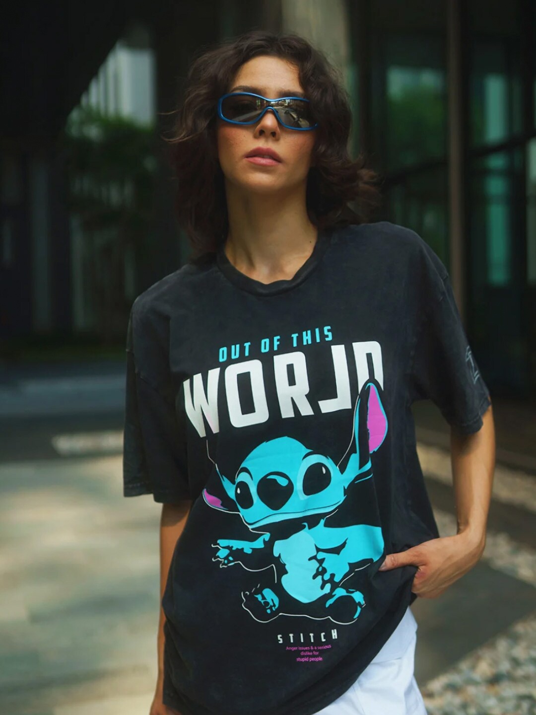 

Bonkers Corner Typography Printed Cotton T-Shirt, Black
