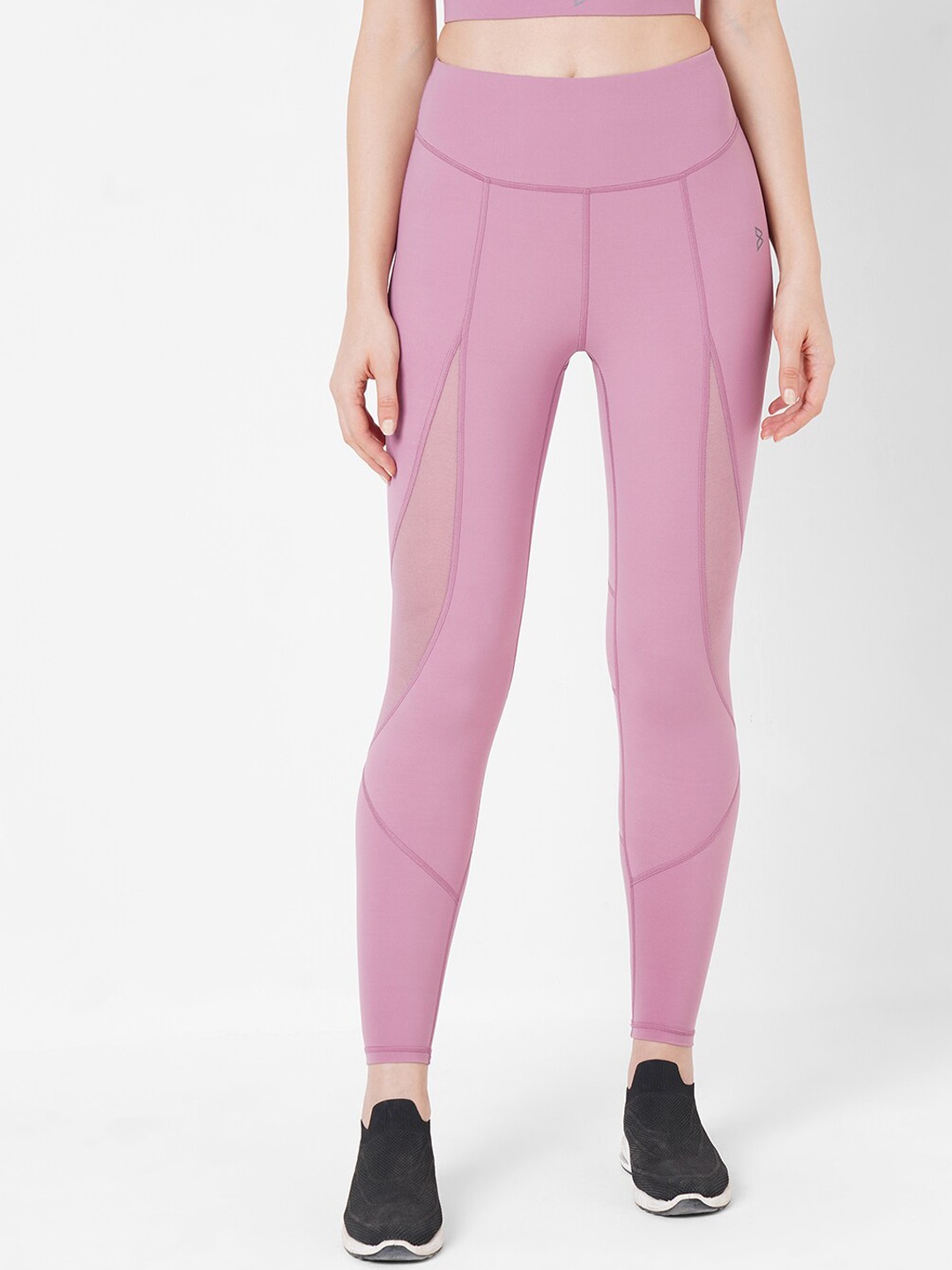 

BODD ACTIVE Mid Rise Ankle Length Sports Tights, Purple
