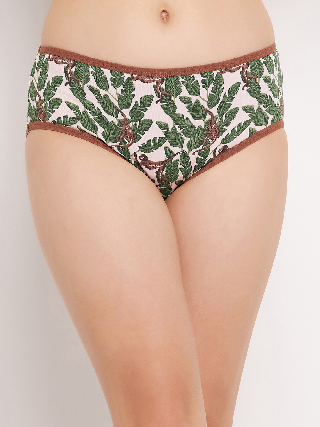

Clovia Pink Floral Printed Pure Cotton Hipster Briefs