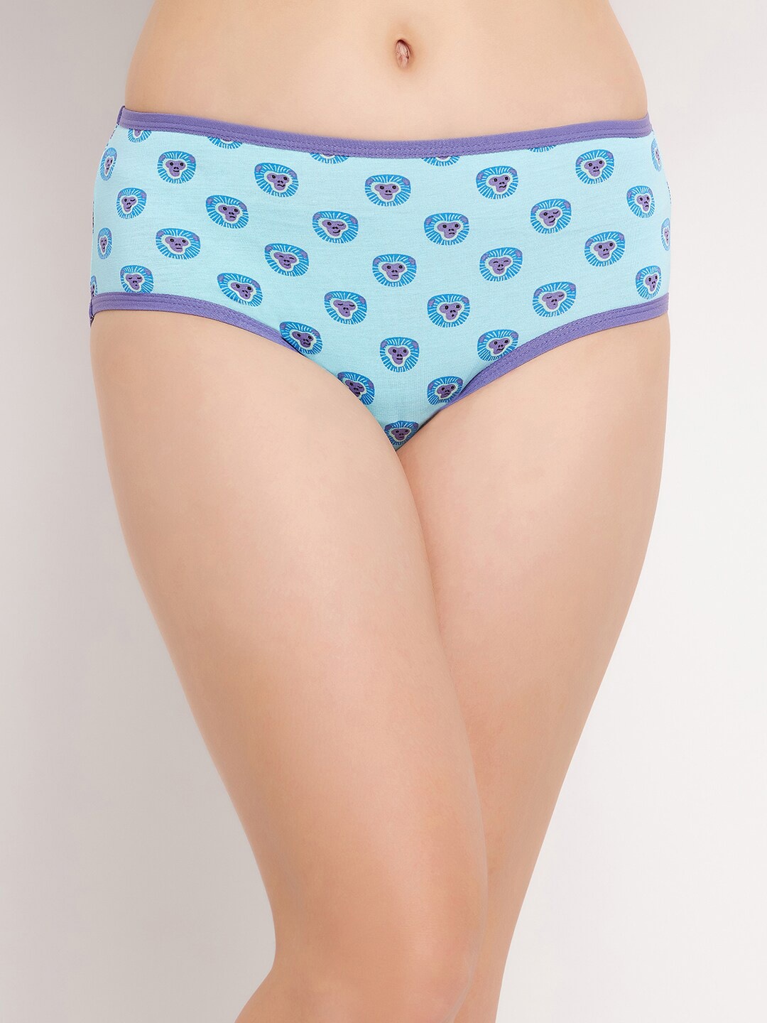 

Clovia Printed Cotton Hipster Briefs PN3411N03S, Blue