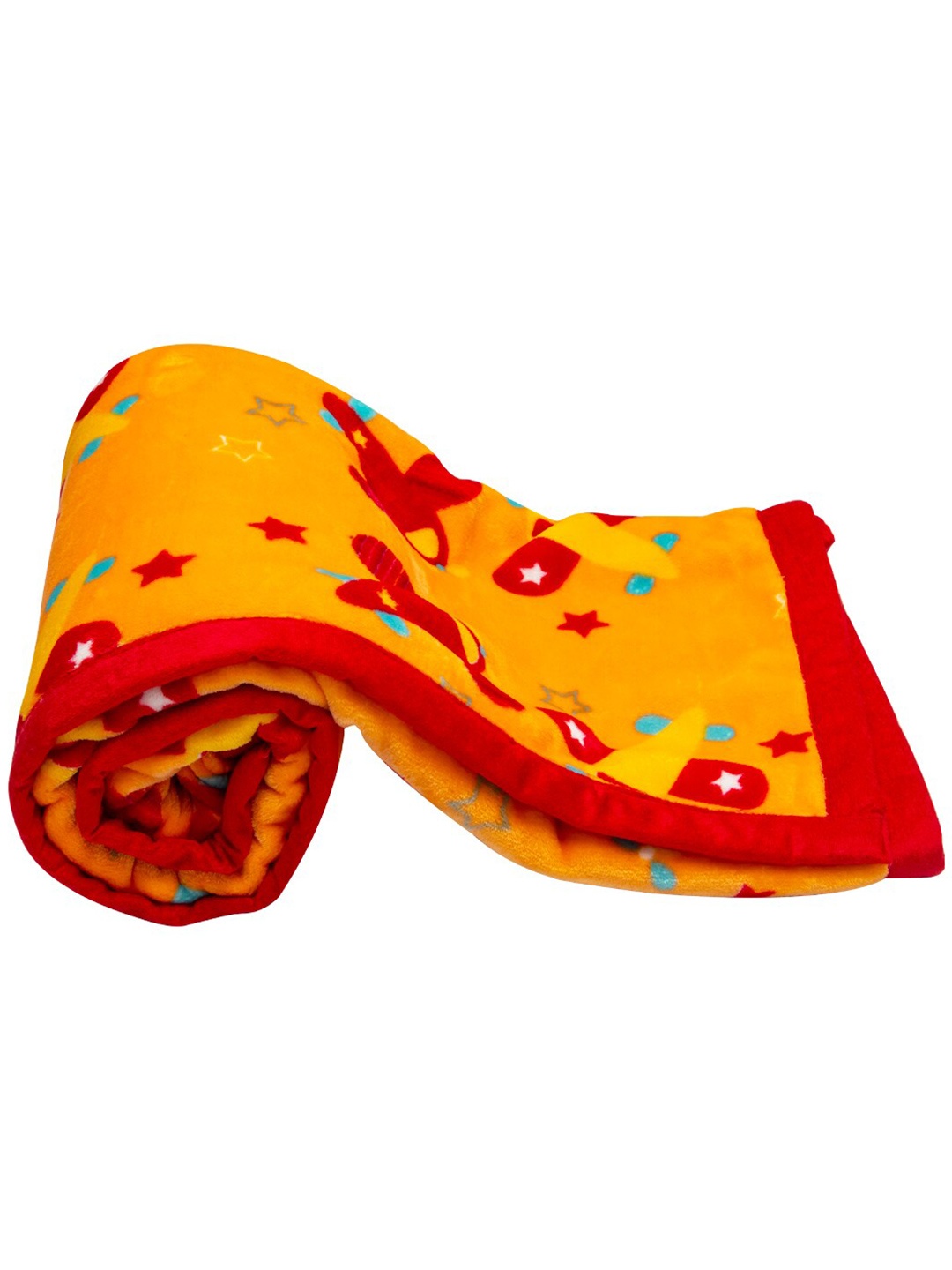 

MeeMee Orange & Red Floral Mink AC Room 300 GSM Single Bed Blanket