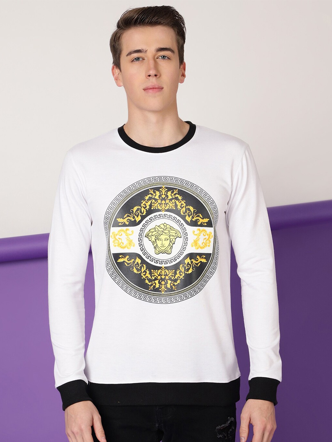

FTX Graphic Printed Round Neck Sweatshirt, White