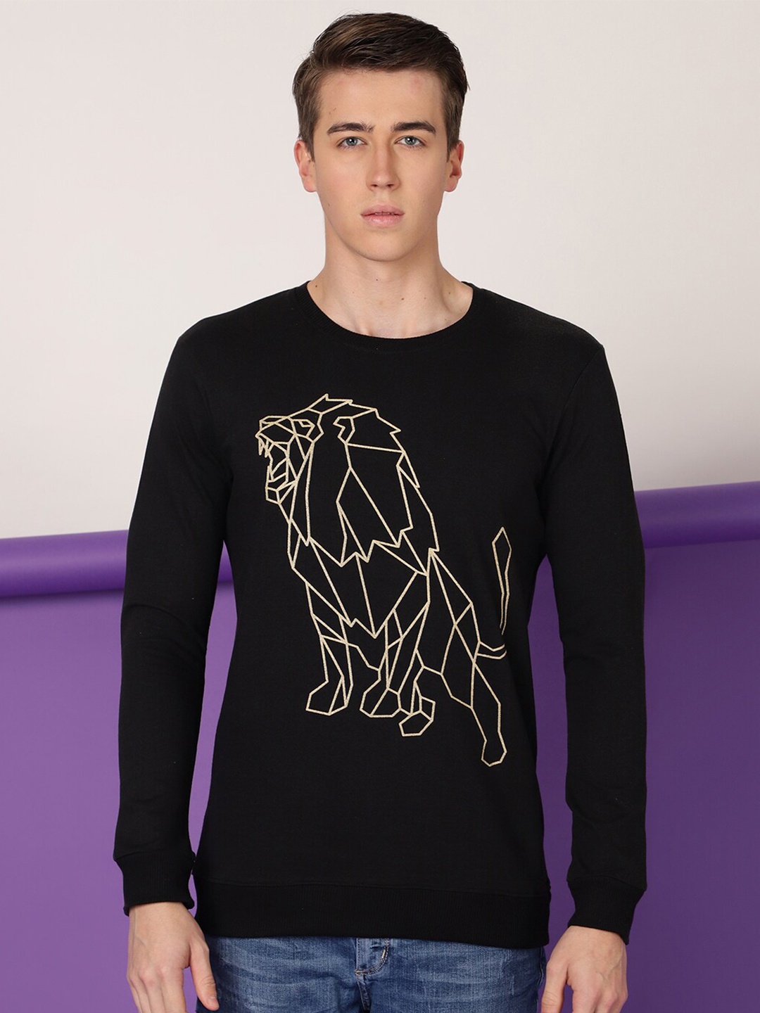 

FTX Graphic Printed Round Neck Sweatshirt, Black