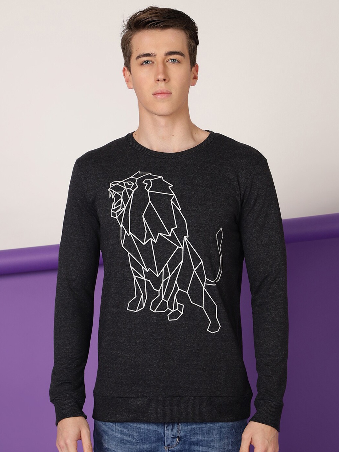 

FTX Graphic Printed Round Neck Sweatshirt, Grey