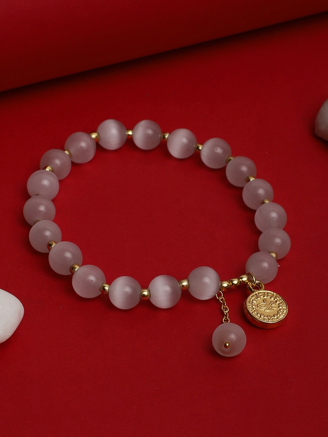 

TAG 7 Women Semi Precious Stone/Moon Stone Bracelet, White