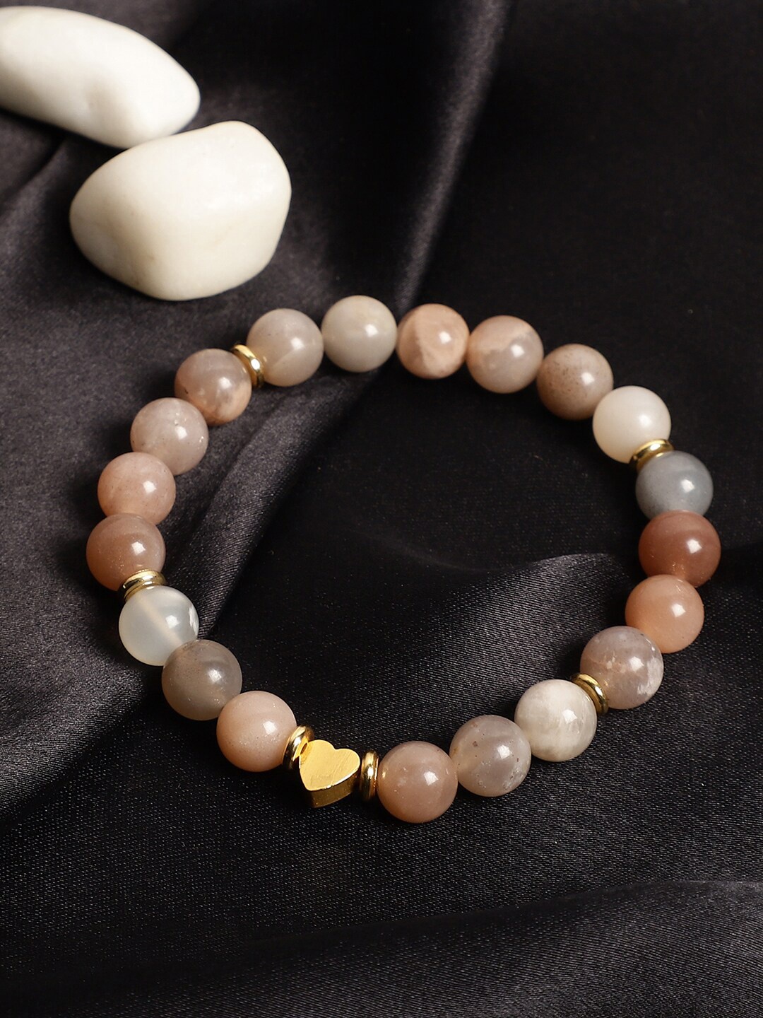 

TAG 7 Selenite Semi Precious Stone Bracelet, Gold