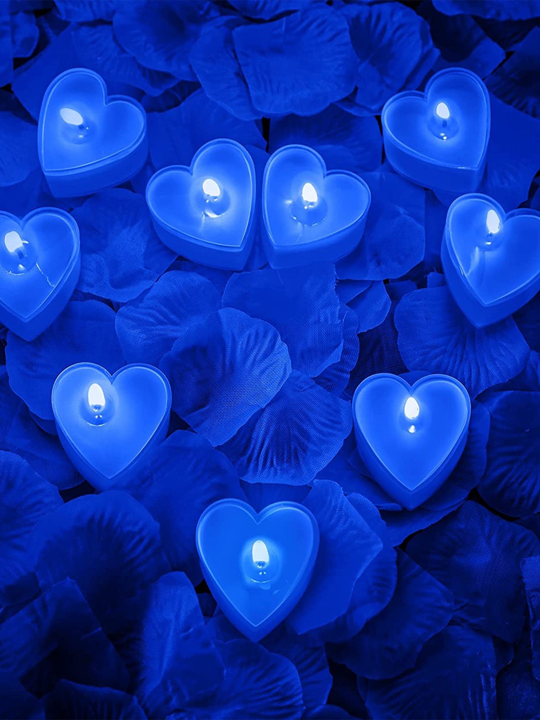 

Aromatic Fables Blue 12 Pieces Pineapple Scented Heart Shaped Tealight Candles