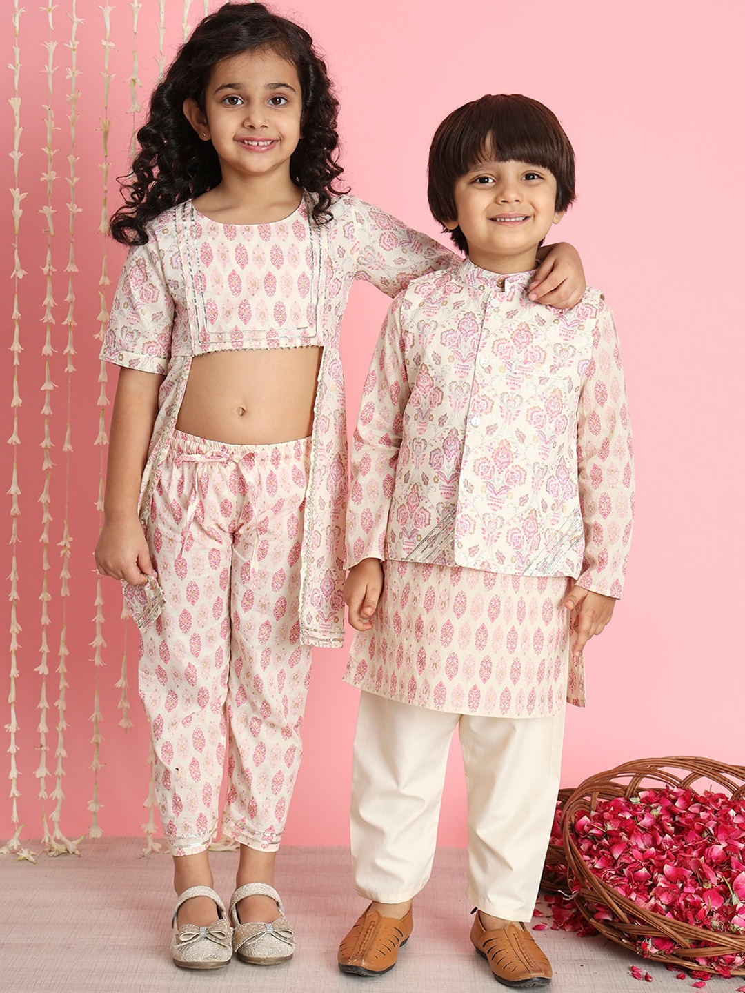 

Readiprint Girls Printed Top with Trousers, Pink