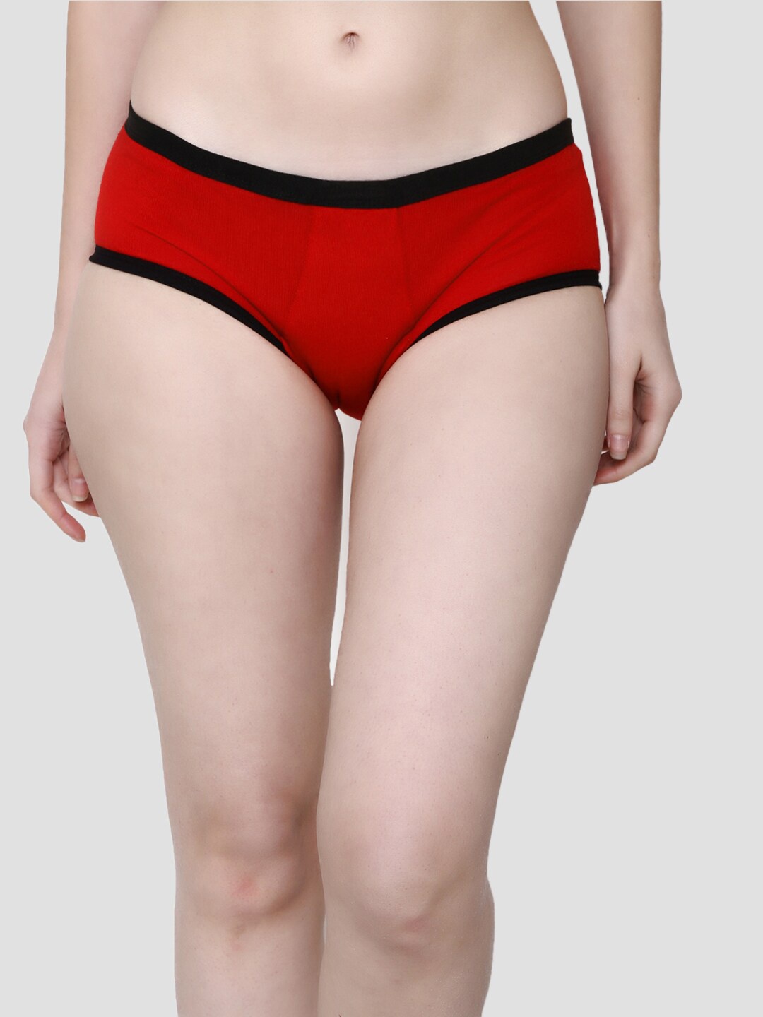 

CareDone Low Rise Period Brief, Red