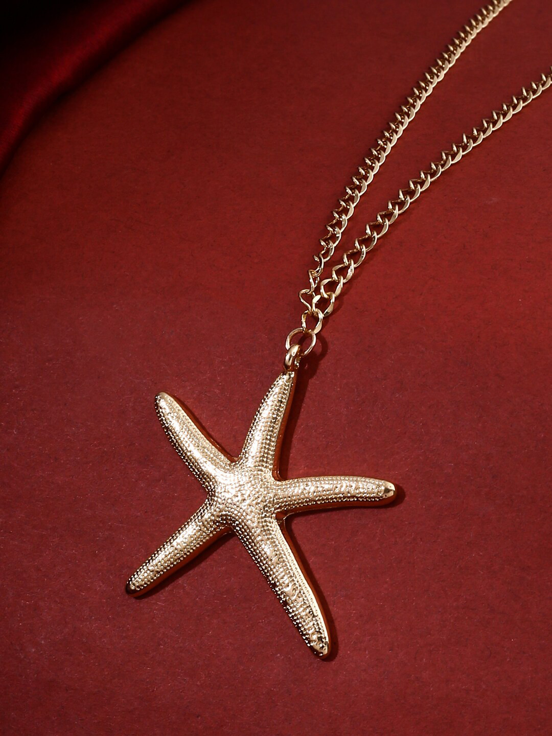

VIRAASI Gold-Plated Starfish Pendant with Chain Necklace
