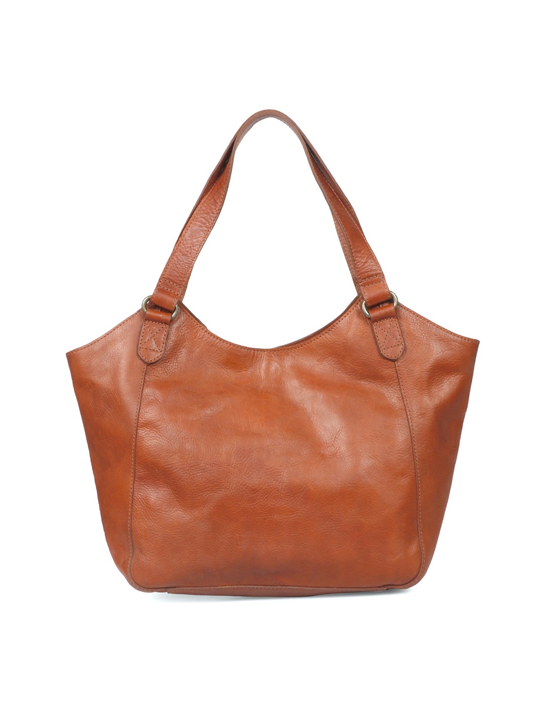 

Saint G Leather Oversized Structured Hobo Bag, Tan