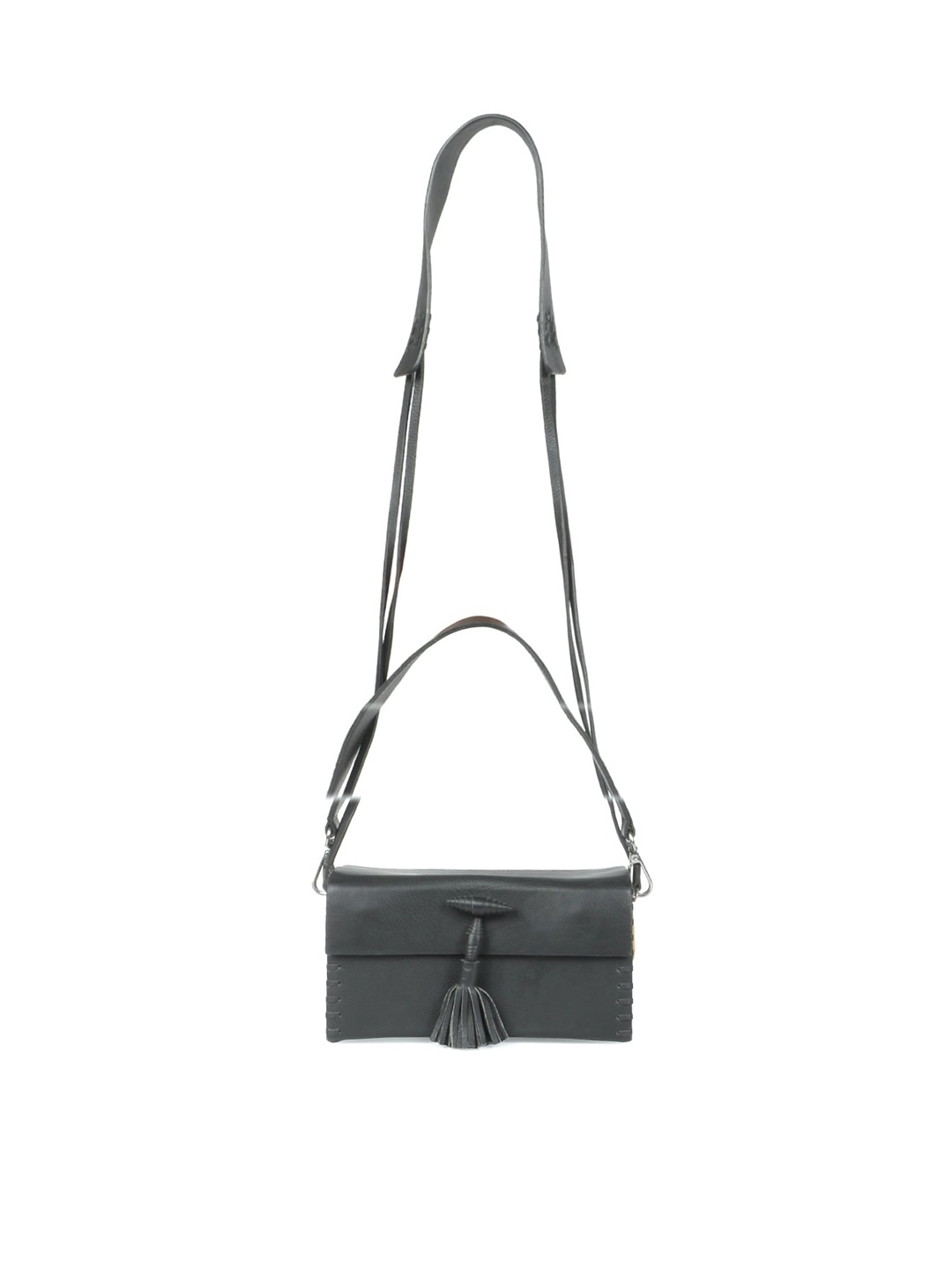 

Saint G Leather Structured Sling Bag, Black