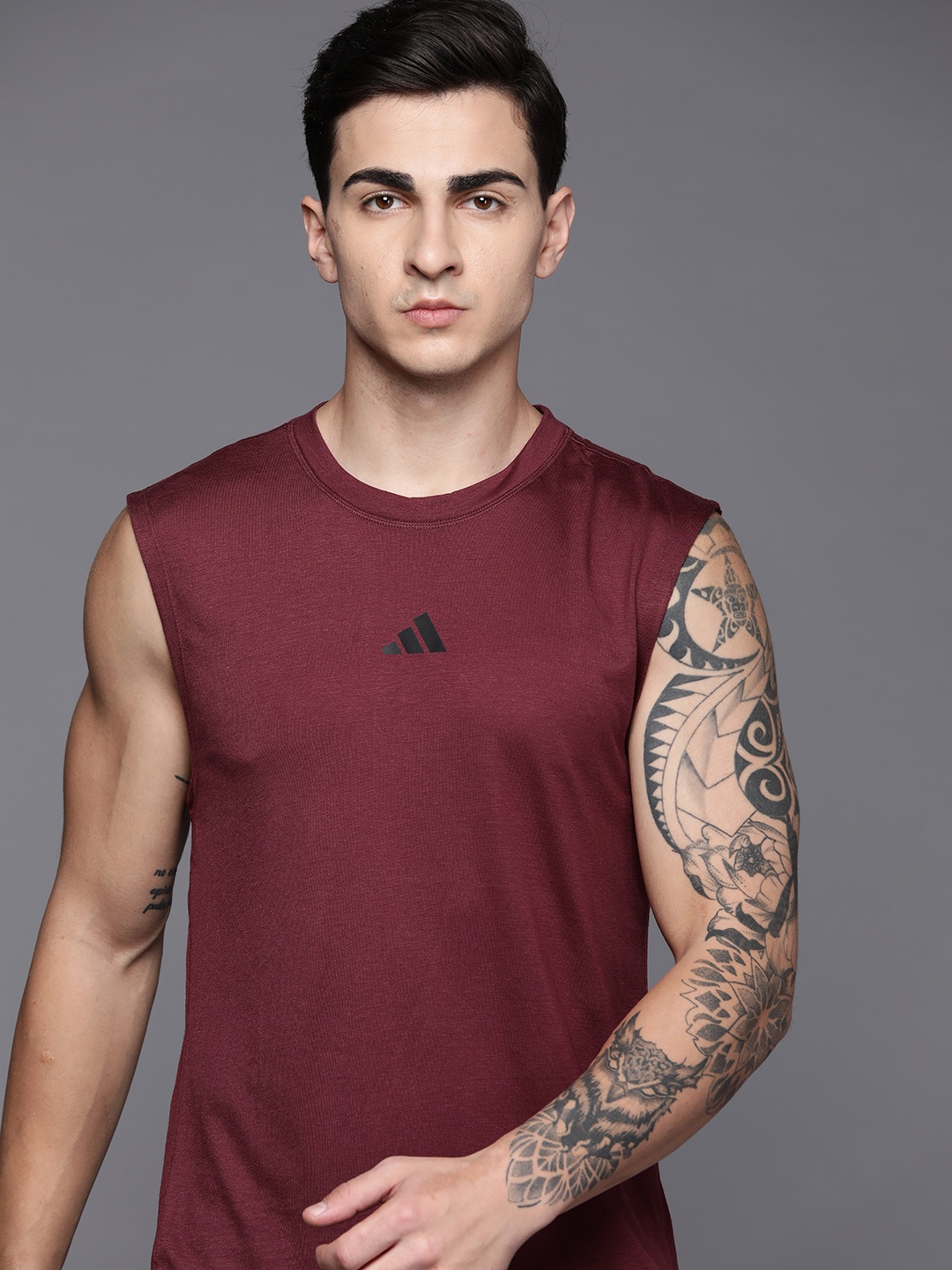 

ADIDAS Power Workout Slim Fit Tank T-shirt, Maroon
