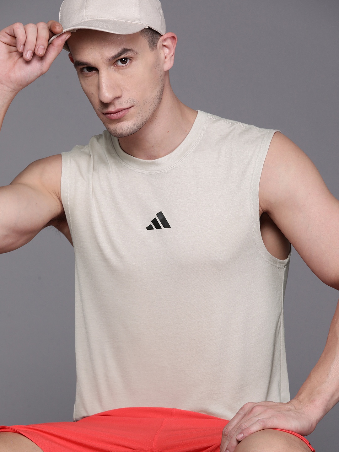 

ADIDAS Power Workout Tank T-shirt, Beige
