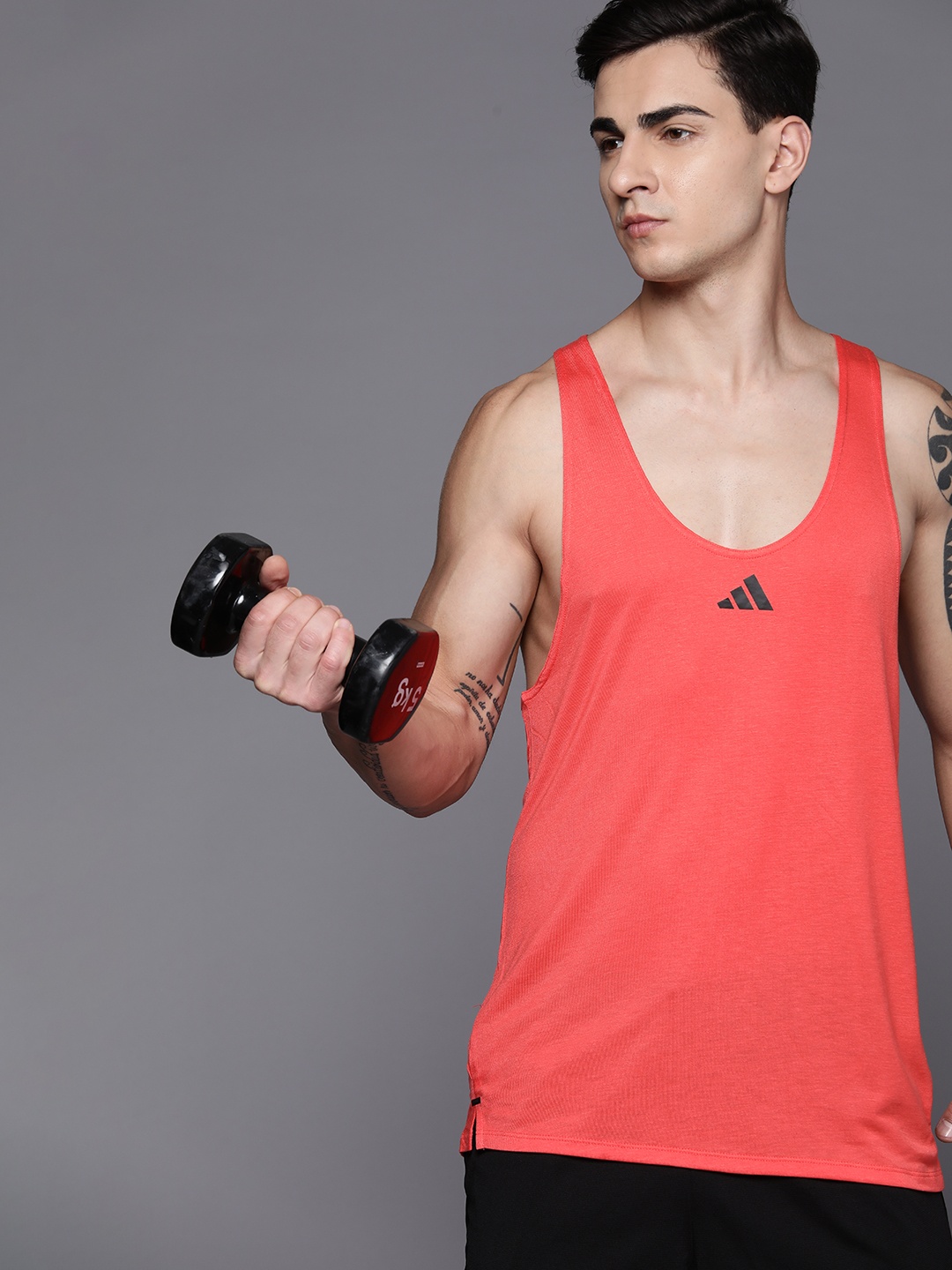 

ADIDAS Workout Stringer Tank T-shirt, Coral