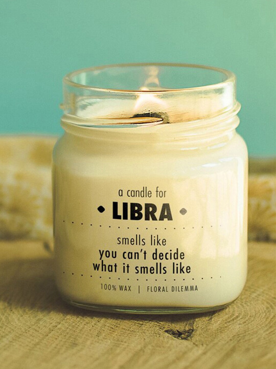 

Aromatic Fables White ibra Zodiac Floral Dilemma Sunsign Scented Candle