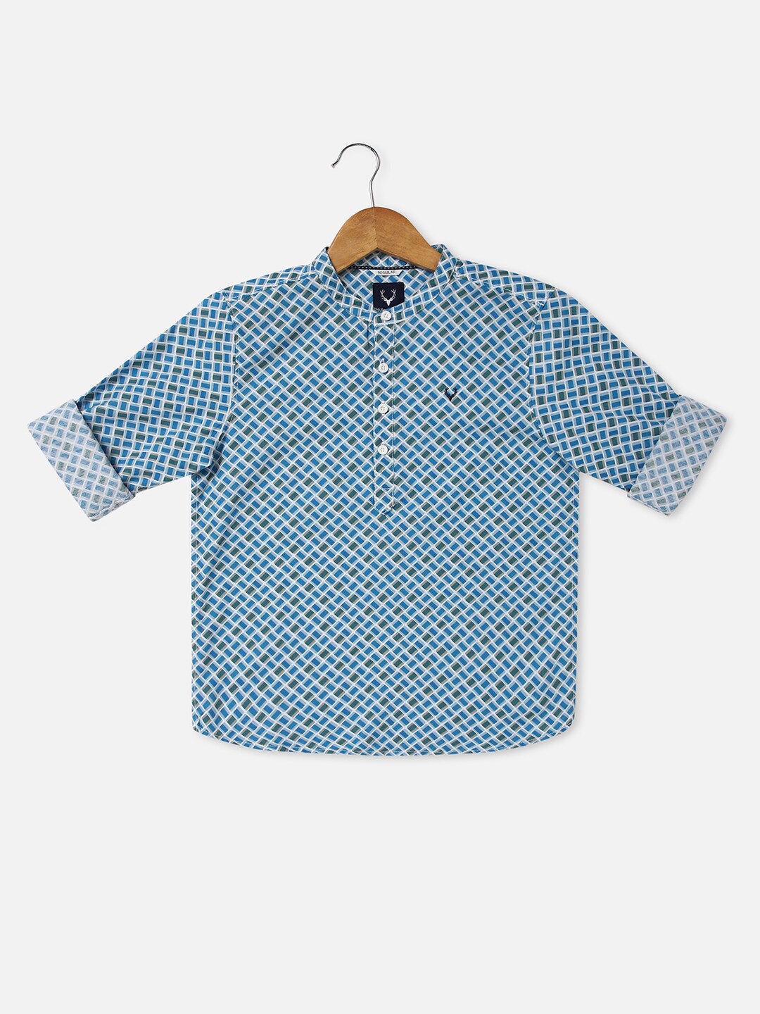 

Allen Solly Junior Boys Geometric Printed Pure Cotton Casual Shirt, Blue