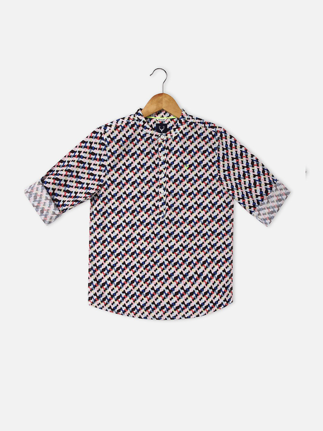

Allen Solly Junior Boys Opaque Printed Casual Shirt, Black