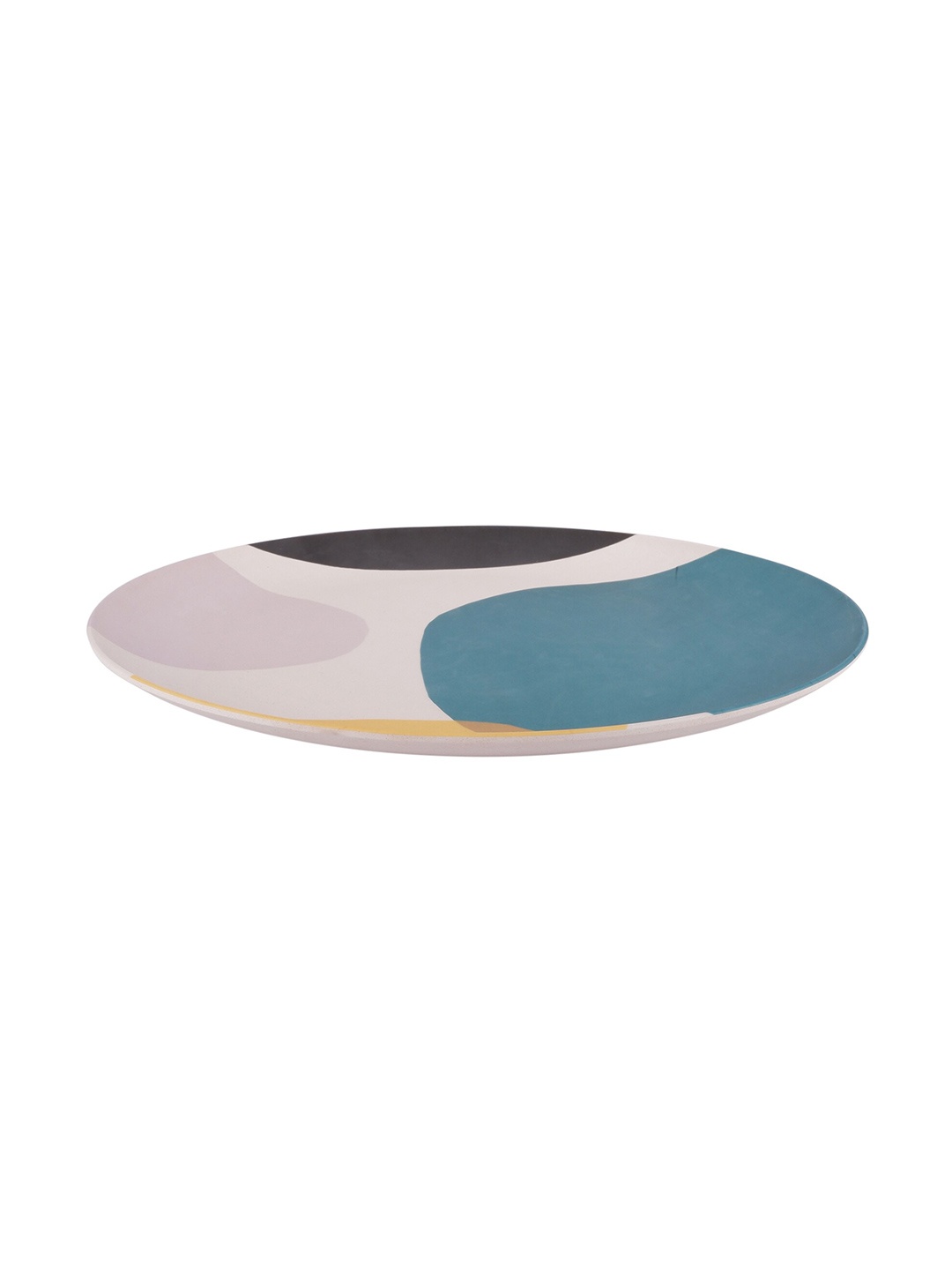 

THE BAMBOO CO Printed Bamboo Plate, White