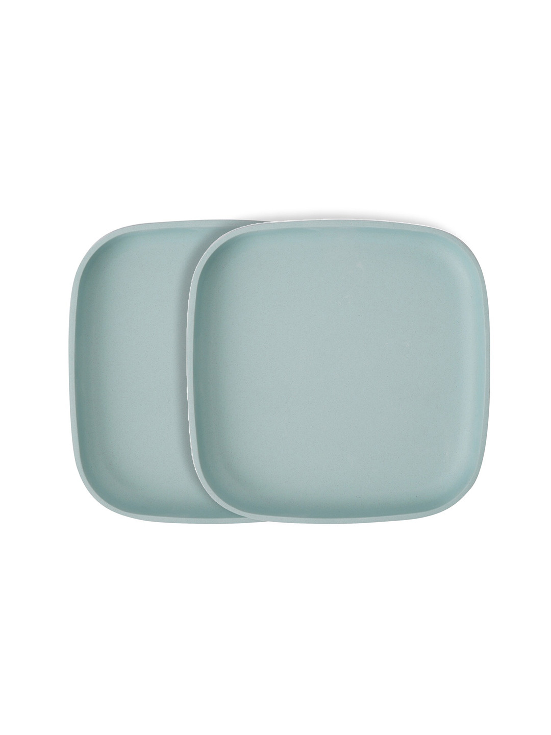 

THE BAMBOO CO Kids Blue 2 Pieces Bamboo Matte Plates
