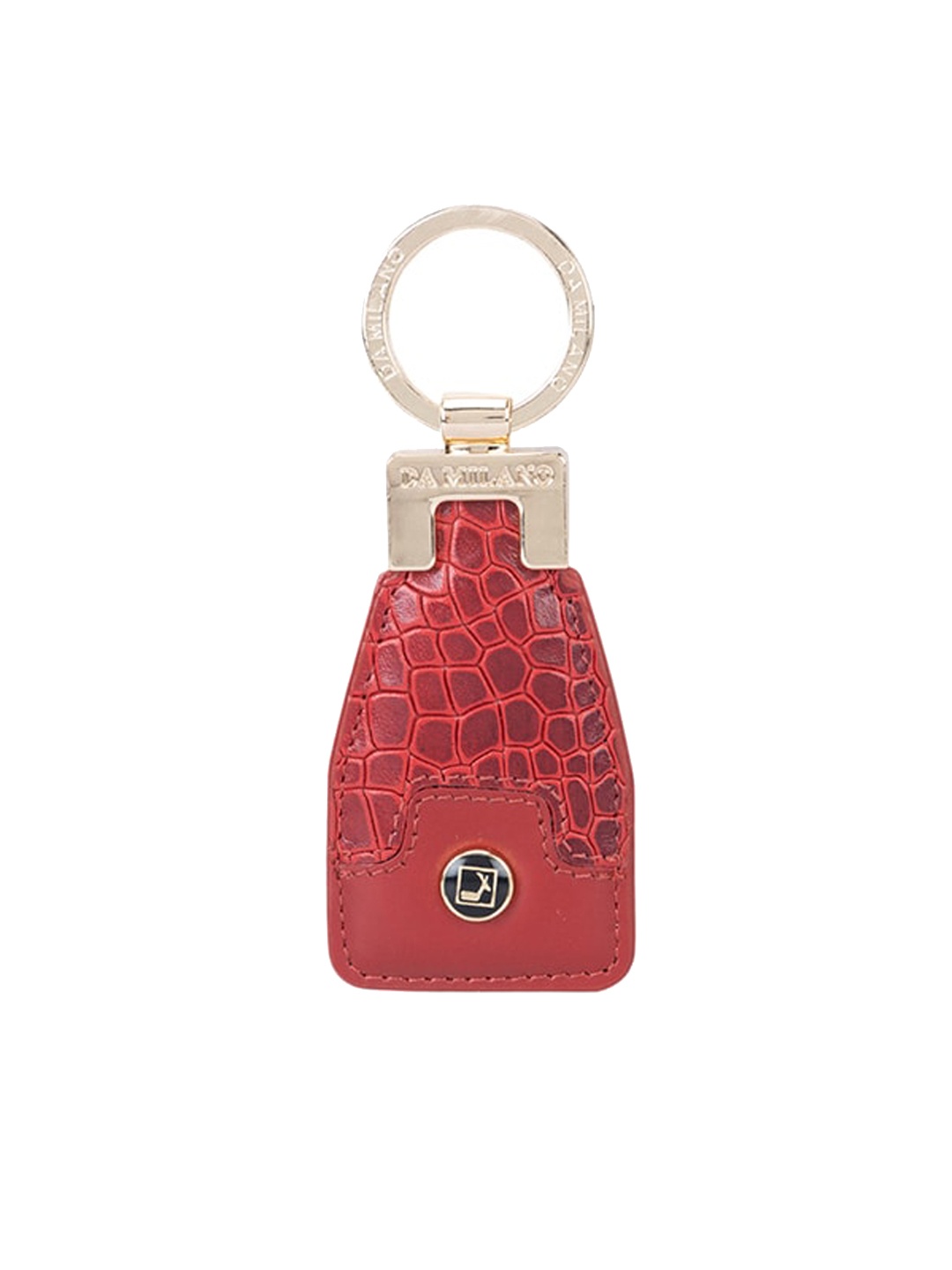 

Da Milano Textured Metal Key chain, Red