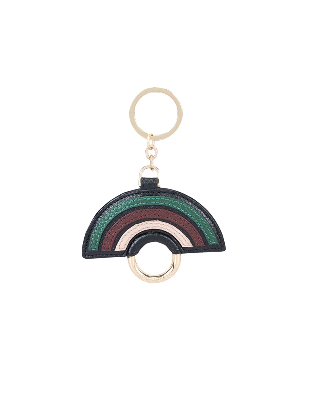 

Da Milano Textured Metal Key chain, Black