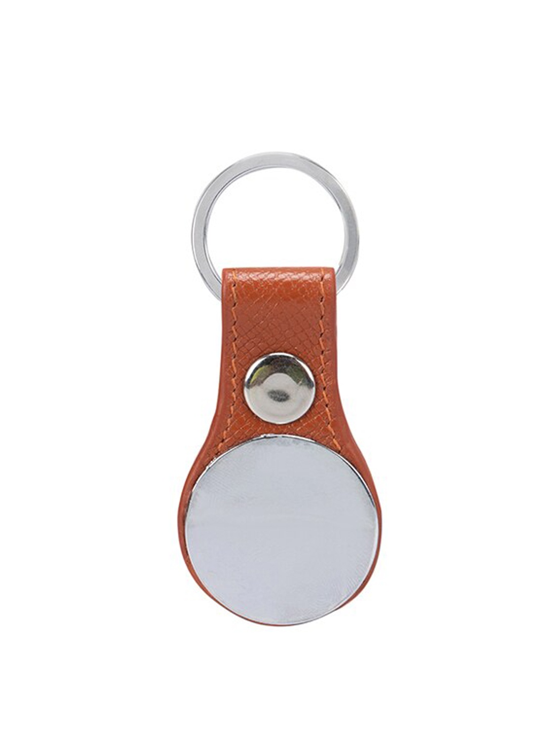 

Da Milano Textured Metal Key chain, Brown