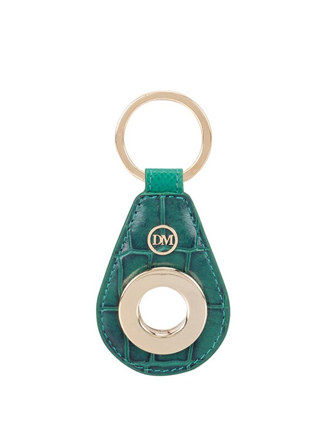 

Da Milano Textured Metal Key chain, Green