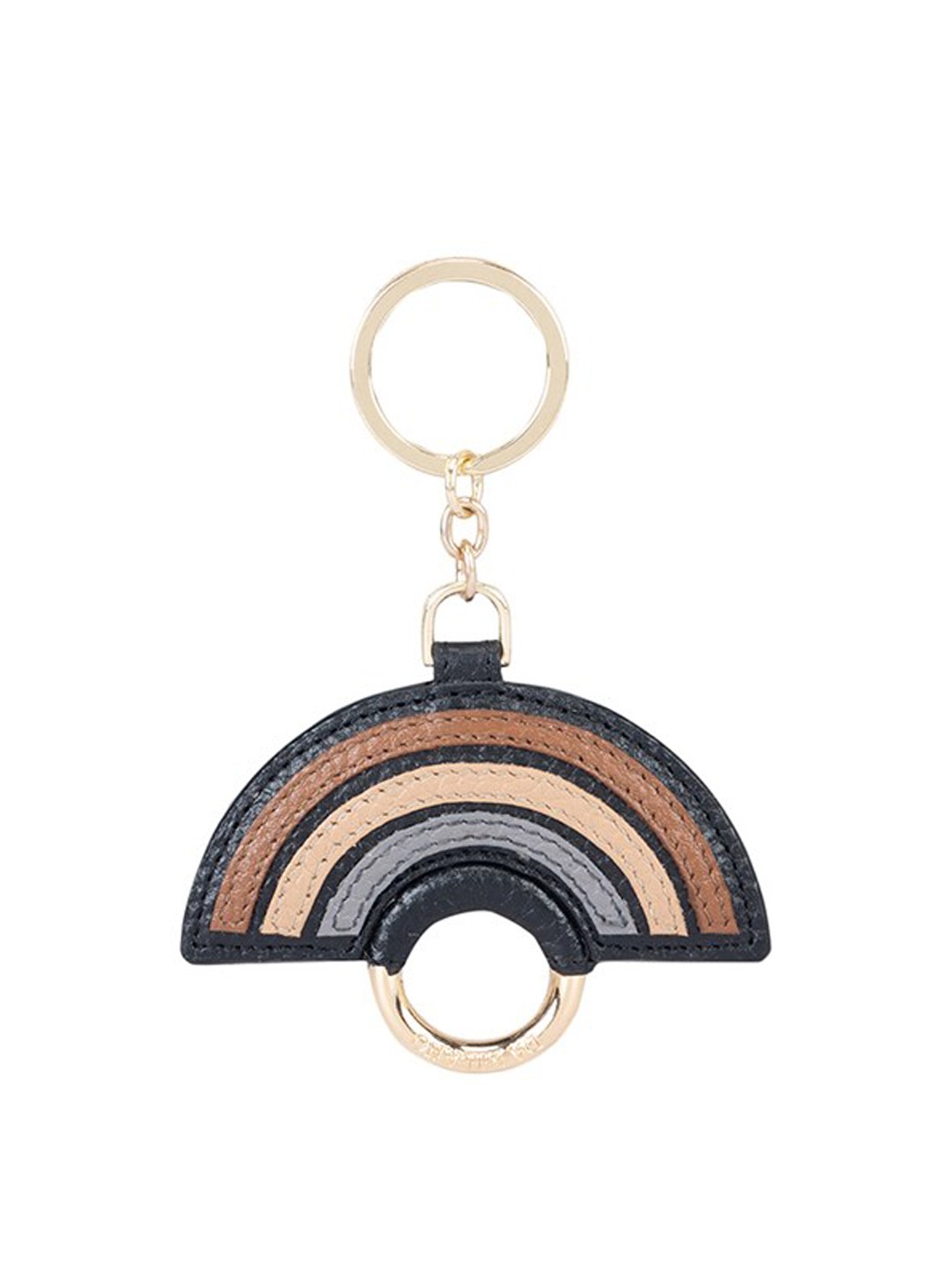 

Da Milano Textured Metal Key chain, Black