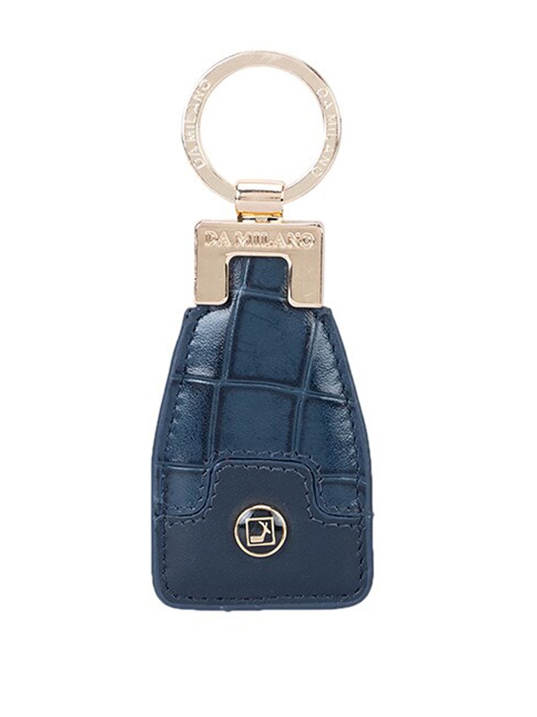

Da Milano Unisex Textured Metal Key chain, Gold