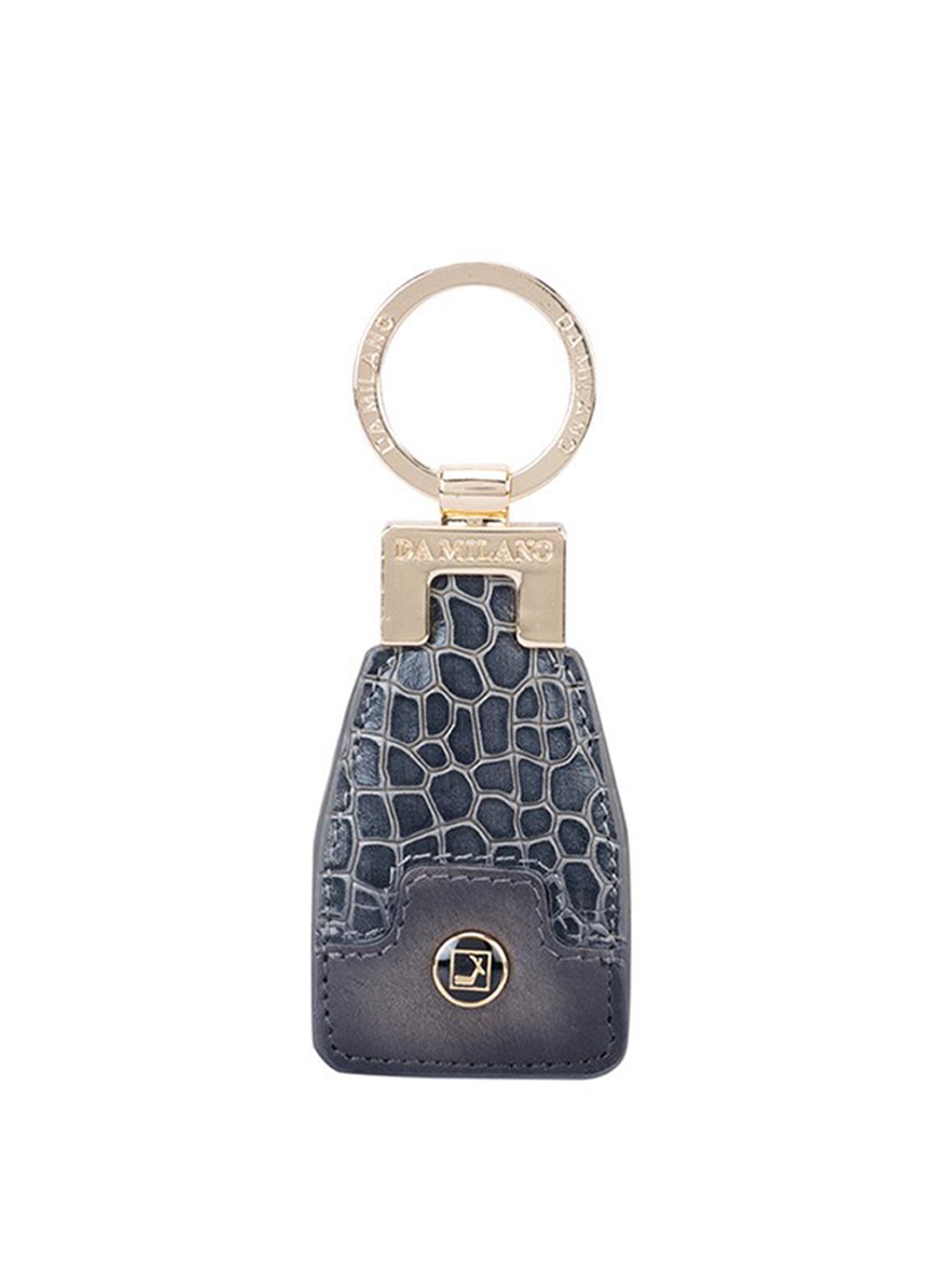 

Da Milano Textured Metal Key chain, Grey