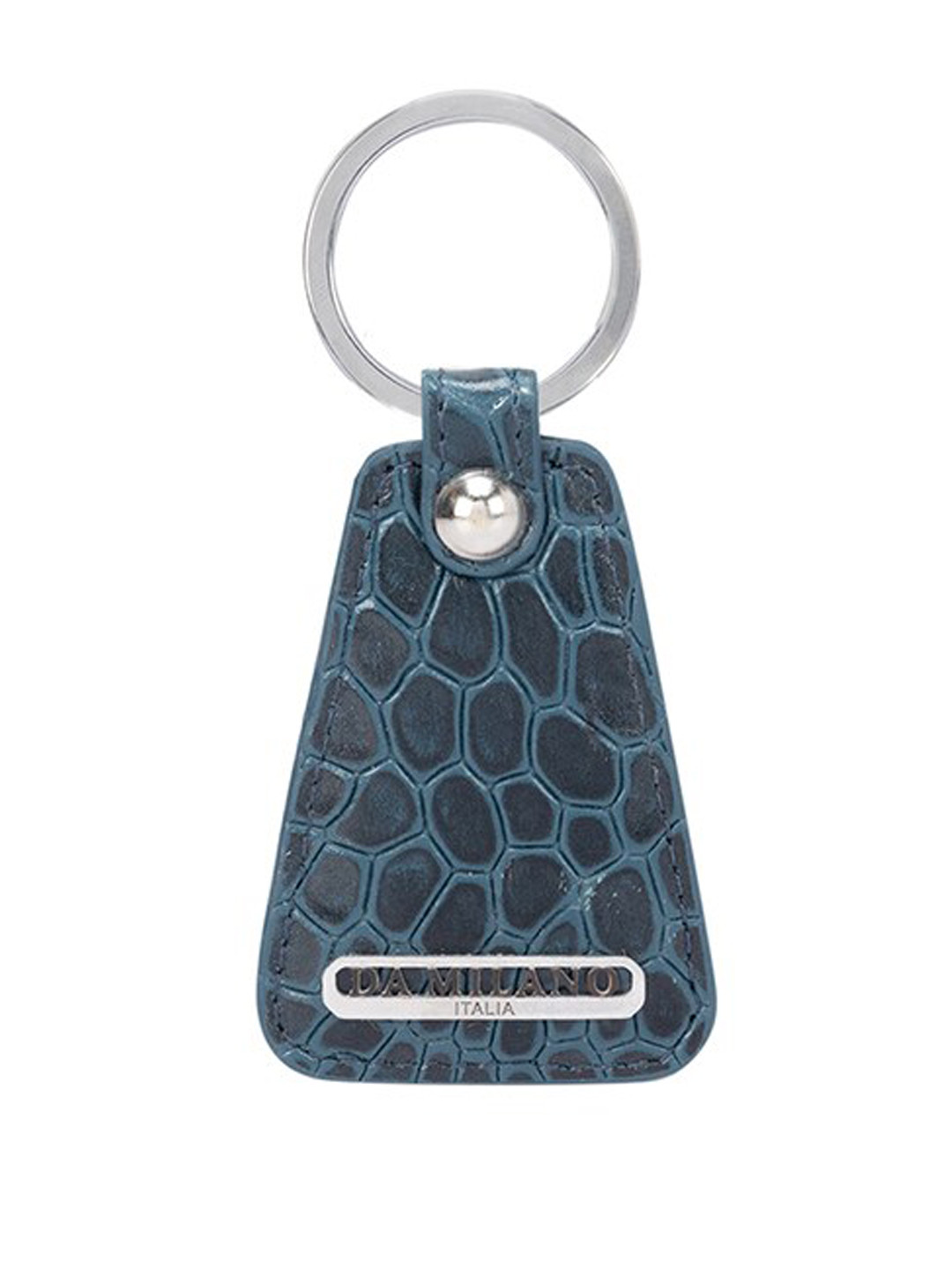 

Da Milano Textured Metal Key chain, Blue
